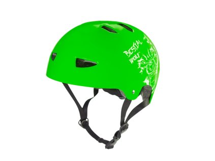 SKULLGREEN-B Casco verde talla grande 8-a-99-aos