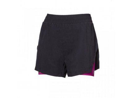 Kalhoty krátké dámské Progress CARRERA SHORTS 2v1 černé / višňové
