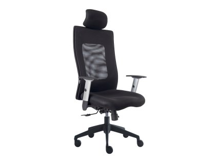 Kancelářská židle ALBA LEXA s 3D podhlavníkem - černá