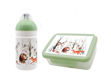 Set R&B box a lahev Lesní zvířátka 500ml
