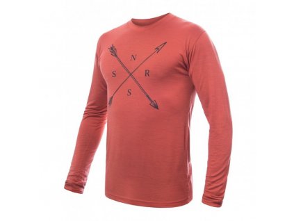Triko dlouhé pánské SENSOR MERINO ACTIVE SNSR terracotta