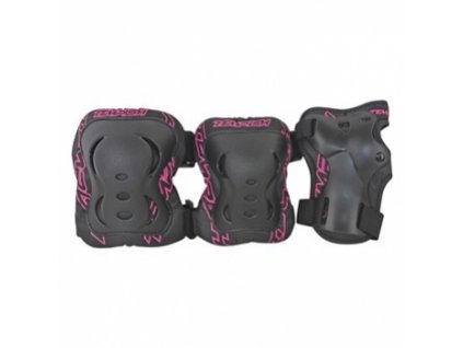 Chrániče Tempish FID 3 sada růžové (Velikost L)