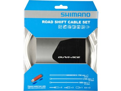 Bowdeny+lanka Shimano SP41 polymer set bílý