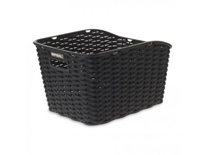 Koš BASIL Weave WP nosičový rattan syntetický černý