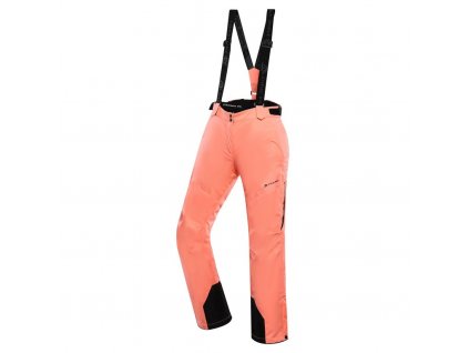 Kalhoty dámské dlouhé ALPINE PRO OSAGA s membránou PTX oranžové