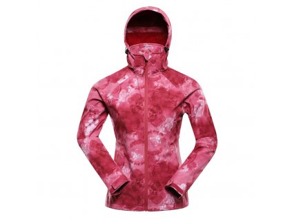 Bunda dámská ALPINE PRO HOORA softshellová červená (Velikost L)