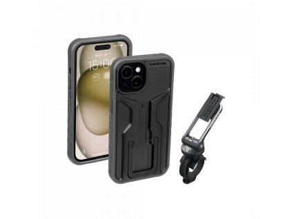 Obal na mobil TOPEAK Ridecase pro iPhone 15 černo/šedý