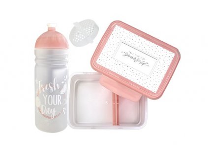 Set R&B box a lahev FRESH 2v1 růžová 700ml
