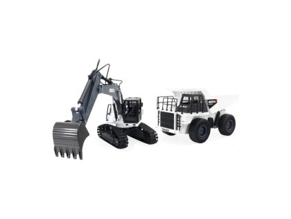 huina rc sada bagr a sklapec 1 24 bila