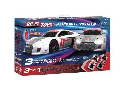 RE.EL Toys autodráha Audi R8 LMS GT3 1:43 3 metry, 3 sestavy, LED světla