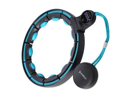 Masážní hula hoop HMS HHM17 se závažím, magnety a počítadlem černá/mátová