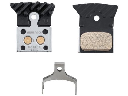 Brzdové destičky Shimano L04C-MF kov + chladič original balení