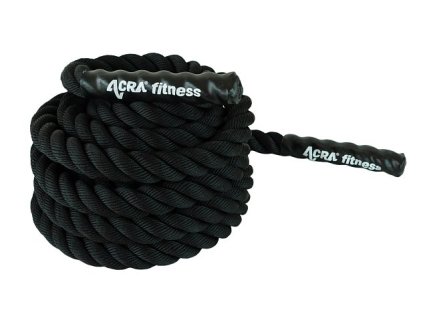 Posilovací lano Acra 9mx38mm černé