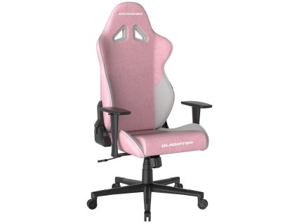 herní židle DXRacer GLADIATOR růžovo-bílá, látková