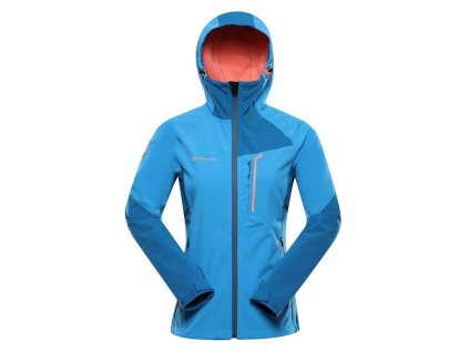 Bunda dámská ALPINE PRO ESPRITA softshellová s membránou modrá (Velikost M)