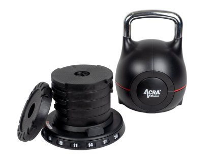 Činka kettlebell Acra 7v1 nastavitelný