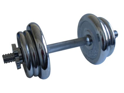 Činka jednoruční 15kg 25mm chromová