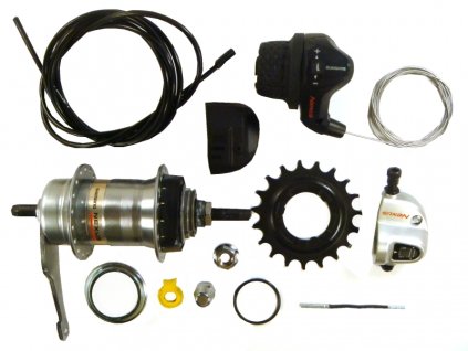 Náboj Shimano Nexus 3r+REVO+komponenty 36d + pastorek 19z