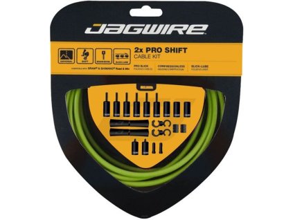 Brzdový set Jagwire 2x Pro Shift Kit Organic Green