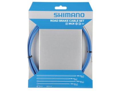 Bowdeny+lanka Shimano set 1.6 x 1000/2050mm, 800/1400mm modrý