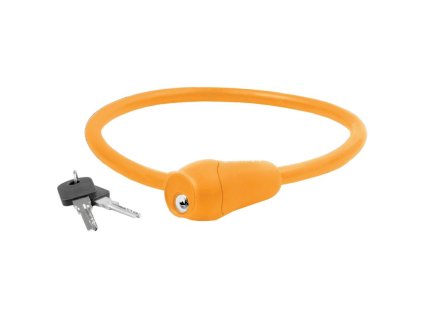 Zámek M-Wave 12x600mm silikon oranžový