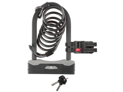 Zámek M-Wave 165x247mm černý s lanem