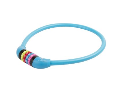 Zámek M-Wave 12x650mm kódový Security silicon modrý