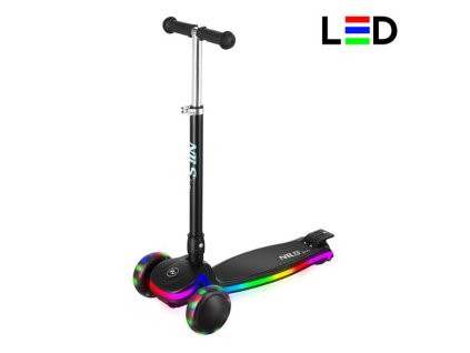 Dětská tříkolová koloběžka NILS Fun HLB1306 s LED deckem