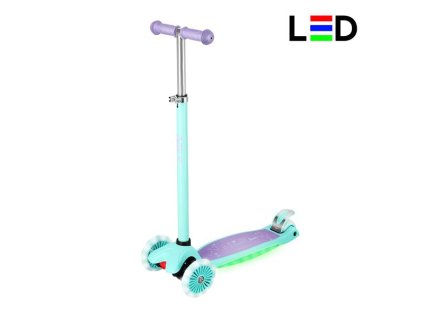 Dětská tříkolová koloběžka NILS Fun HLB1310 s LED fialová