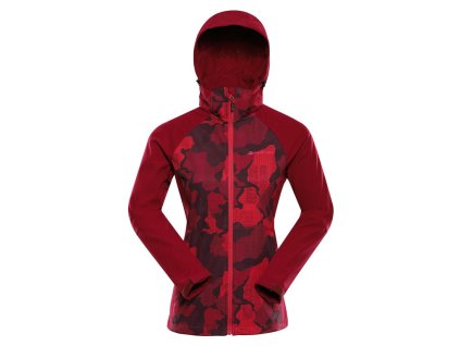 Bunda dámská ALPINE PRO HOORA softshellová s DWR růžová (Velikost L)