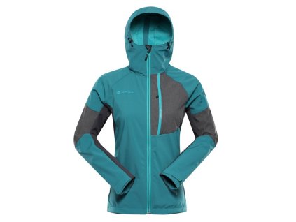 Bunda dámská ALPINE PRO ESPRITA 2 softshellová s DWR zelená