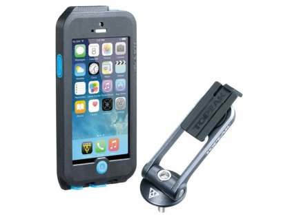 Obal na mobil TOPEAK WEATHERPROOF RIDECASE pro iPhone 5 + SE černo/modrý