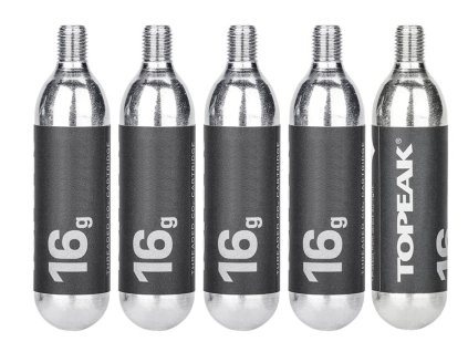 Bombička hustilky TOPEAK CO2 16G s rukávkem - 5ks