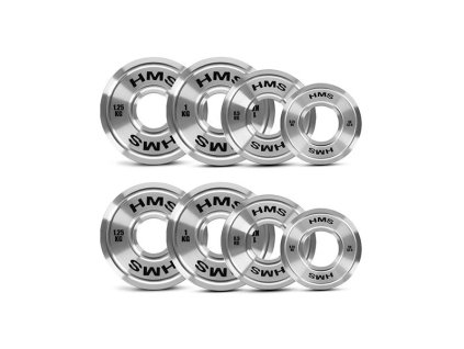 Sada ocelových olympijských kotoučů HMS TOS 2 x 0,25 - 1,25 kg (6 kg)