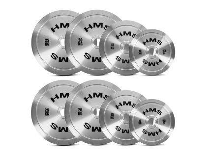 Sada ocelových olympijských kotoučů HMS TOS 2 x 10 - 25 kg (140 kg)