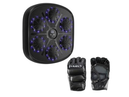 Elektronický boxerský terč HMS TB03 s LED, Bluetooth a rukavicemi (Music Boxing Machine)
