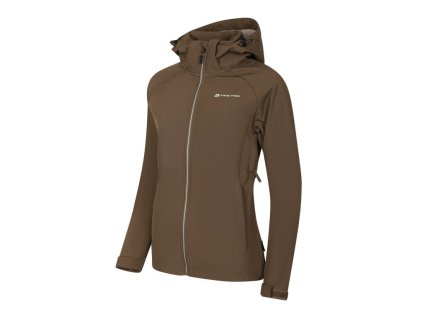 Bunda dámská ALPINE PRO HOORA softshellová s membránou zemitá (Velikost L)