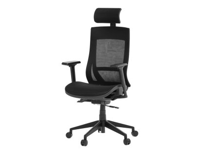 Kancelářská židle ISABELLE - látka, síťovina, černá (Barva Černá)