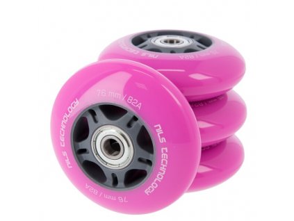 PU kolečka s ložisky NILS EXTREME 76x24mm ABEC 7 růžové