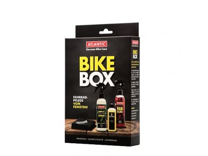 Sada Atlantic Bike čistič 200ml, lesk 200ml, olej 100ml, utěrka