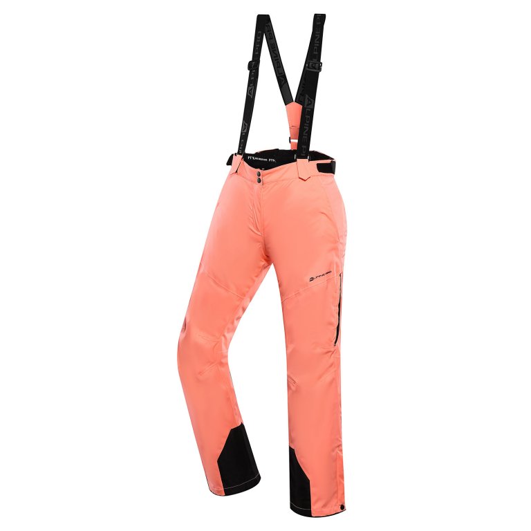 Kalhoty dámské dlouhé ALPINE PRO OSAGA s membránou PTX oranžové Velikost: XL