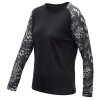Triko dlouhé dámské SENSOR MERINO BLEND IMPRESS černé/zebra