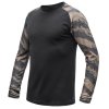 Triko dlouhé pánské SENSOR MERINO BLEND IMPRESS černé/brush