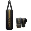 Boxovací pytel s rukavicemi dětský RDX F6 2FT KARA zlatý