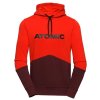 Mikina unisex ATOMIC RS HOODIE červená/kaštanově hnědá (Velikost M)