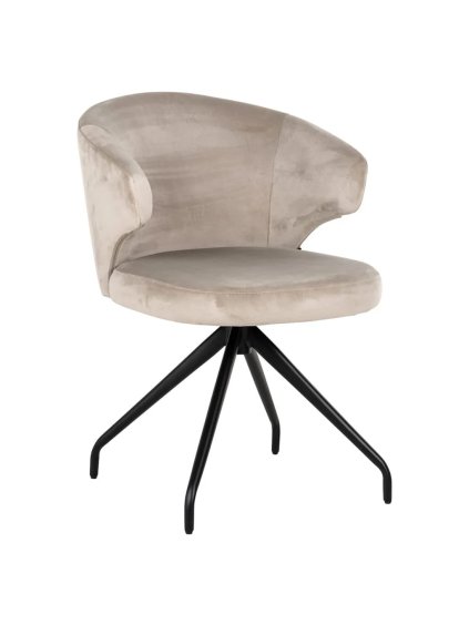 Otočná stolička Milly Velvet Khaki