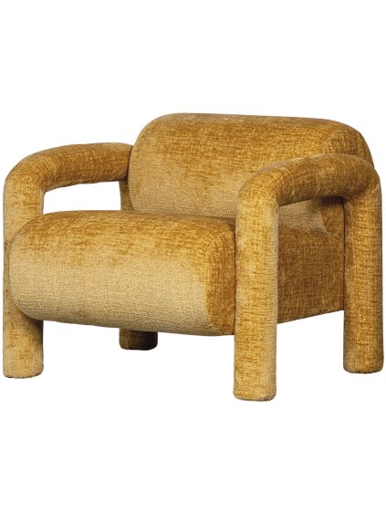340483 G 02 VS WE Lenny fauteuil in grove textuur goud geel EA