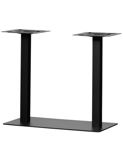 377346 02 VS FA Bistro dubbele vierkante buisvoet metaal zwart 72x80x40cm SA