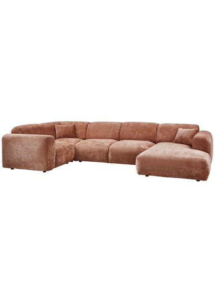 375074 E 02 VS WE Cloud hoekbank links geweven chenille terra SA