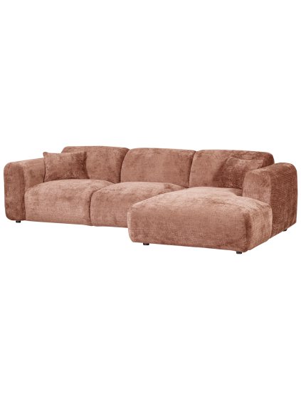 375073 E 02 VS WE Cloud chaise longue rechts geweven chenille terra SA